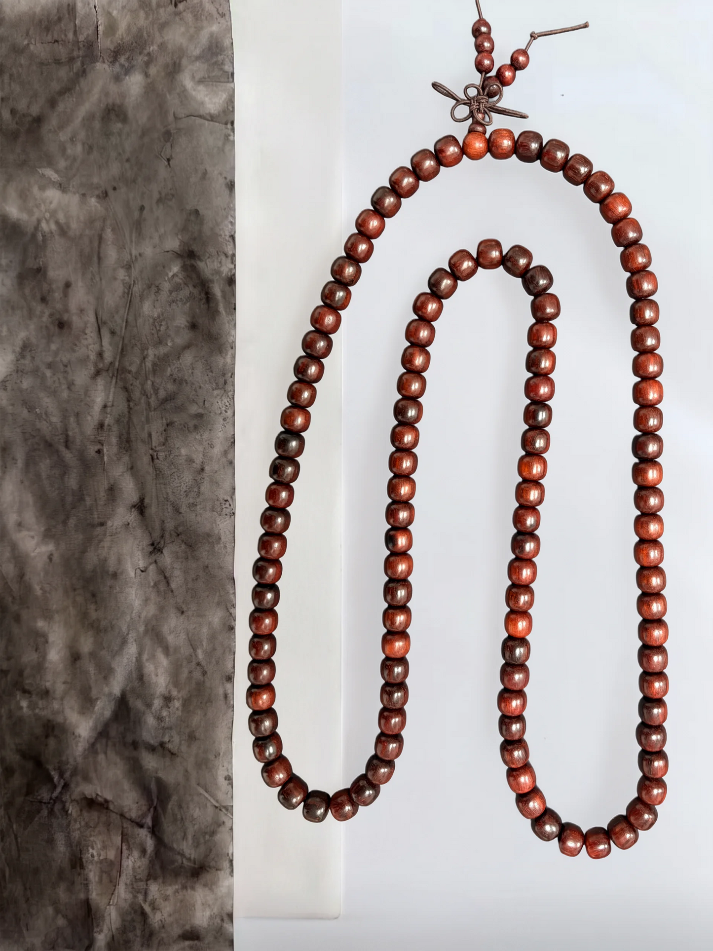 Purple barrel-bead necklace