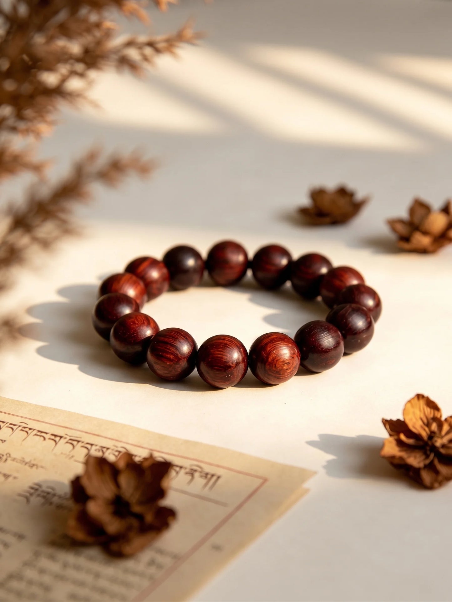 Tablet Beads — Small-leaf Red Sandalwood