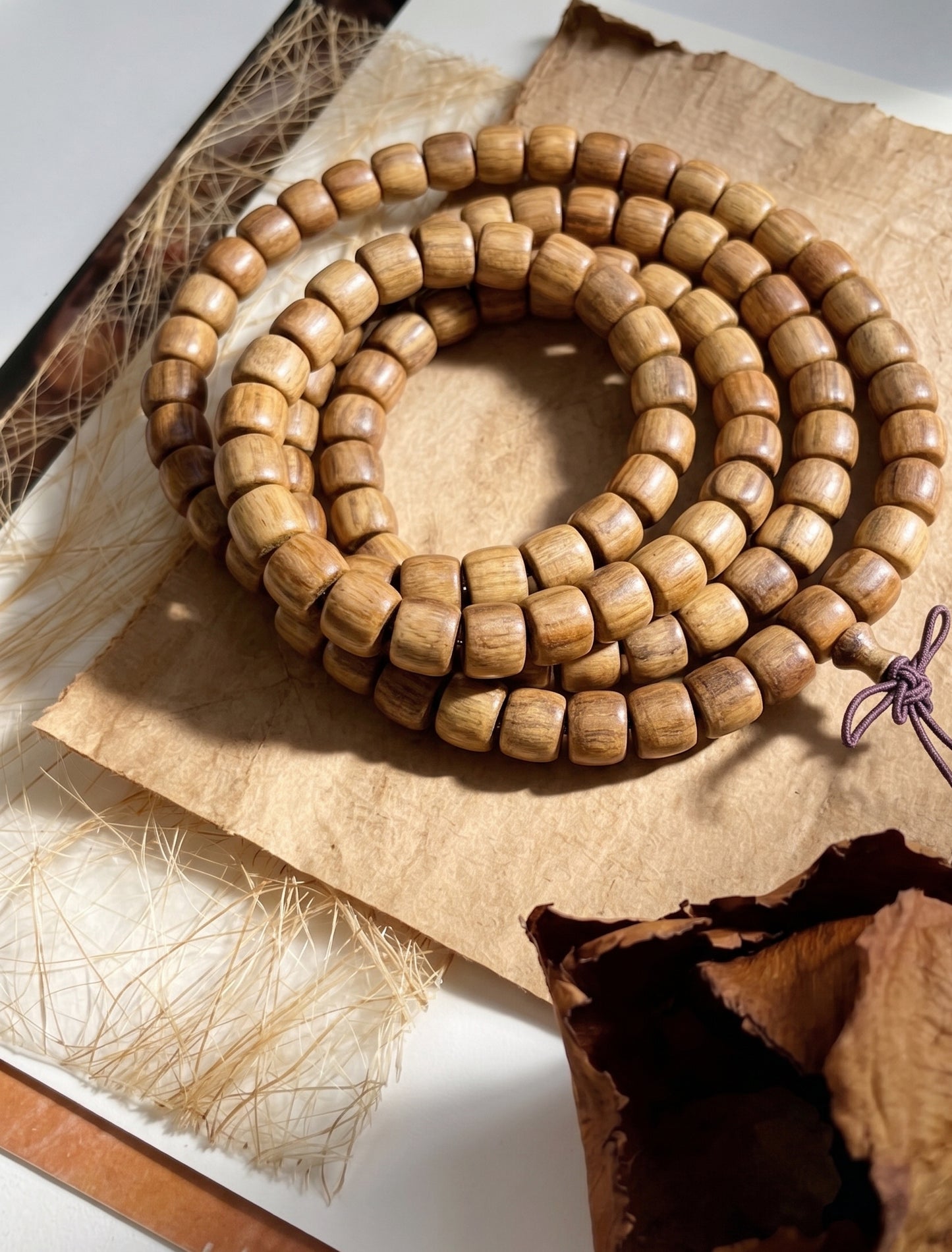Black Rosewood Barrel-Shaped Beads