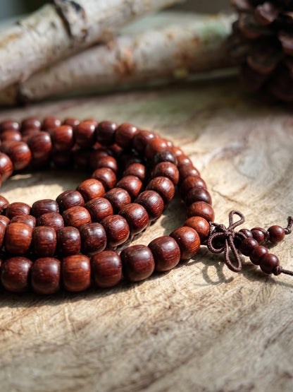 Purple barrel-bead necklace