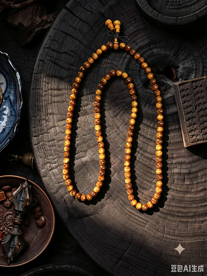 0.8cm Thuja wood necklace