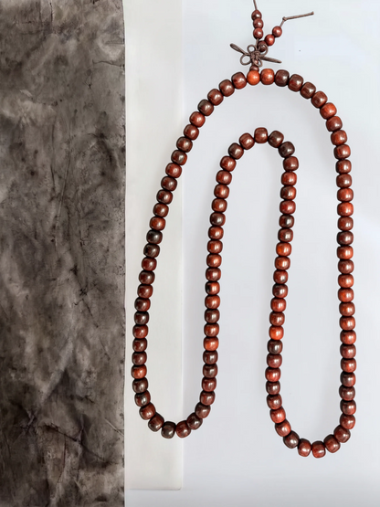 Purple barrel-bead necklace