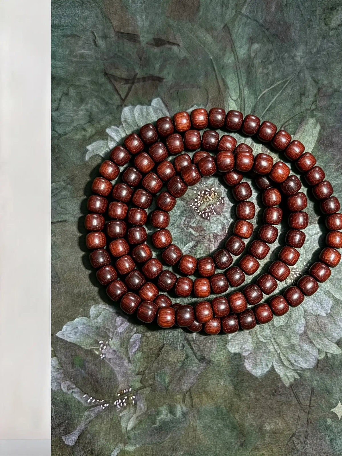 Purple barrel-bead necklace