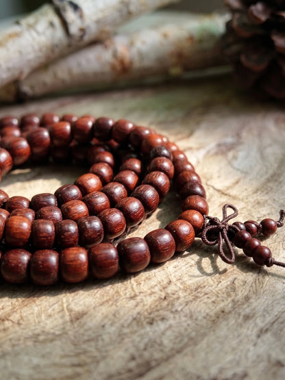 Purple barrel-bead necklace