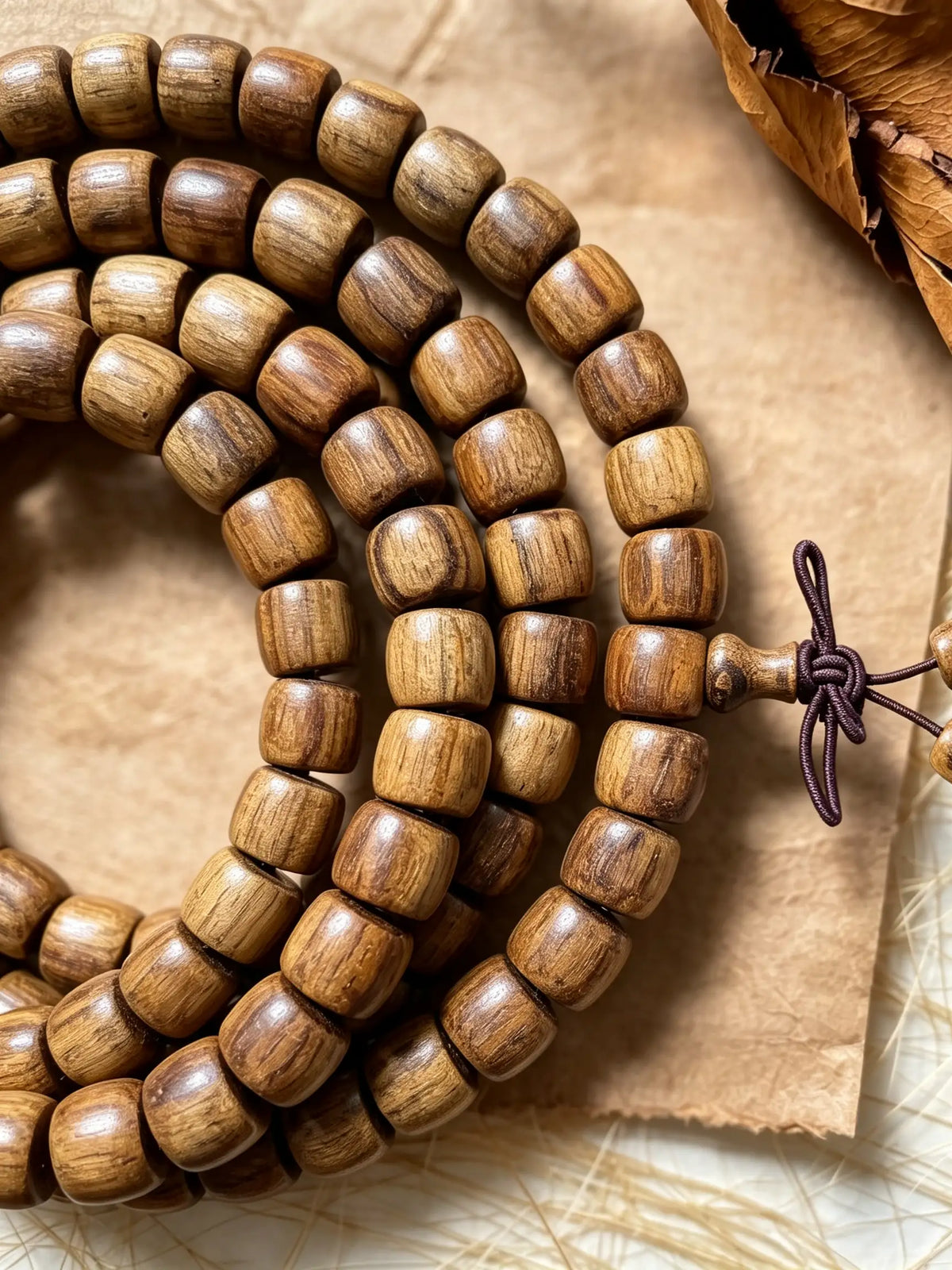 Black Rosewood Barrel-Shaped Beads
