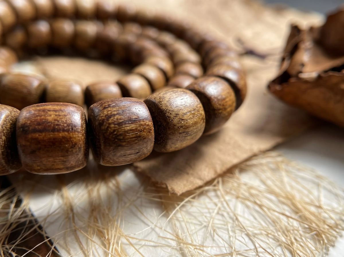 Black Rosewood Barrel-Shaped Beads