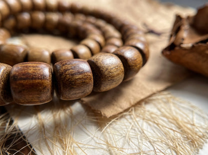 Black Rosewood Barrel-Shaped Beads