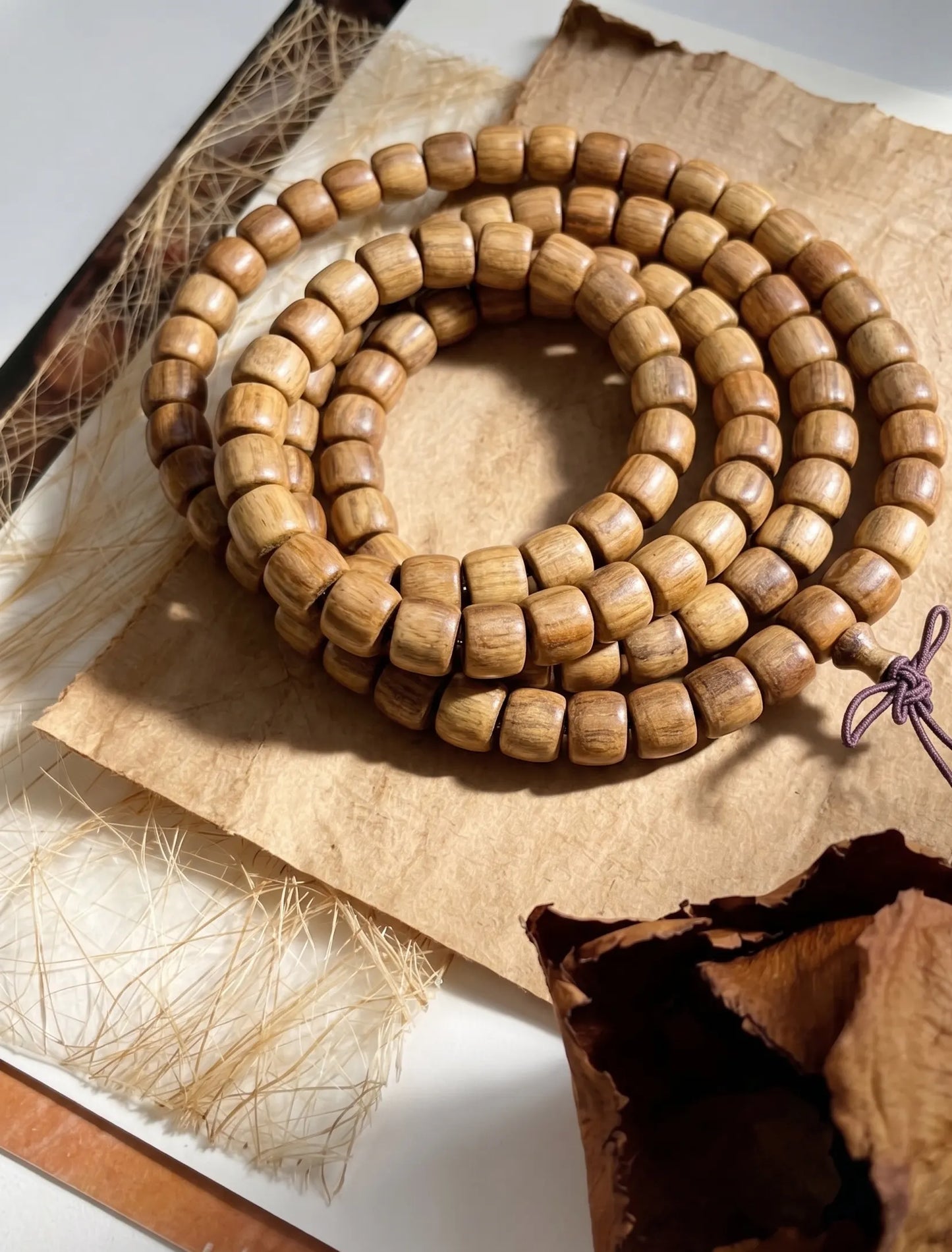 Black Rosewood Barrel-Shaped Beads