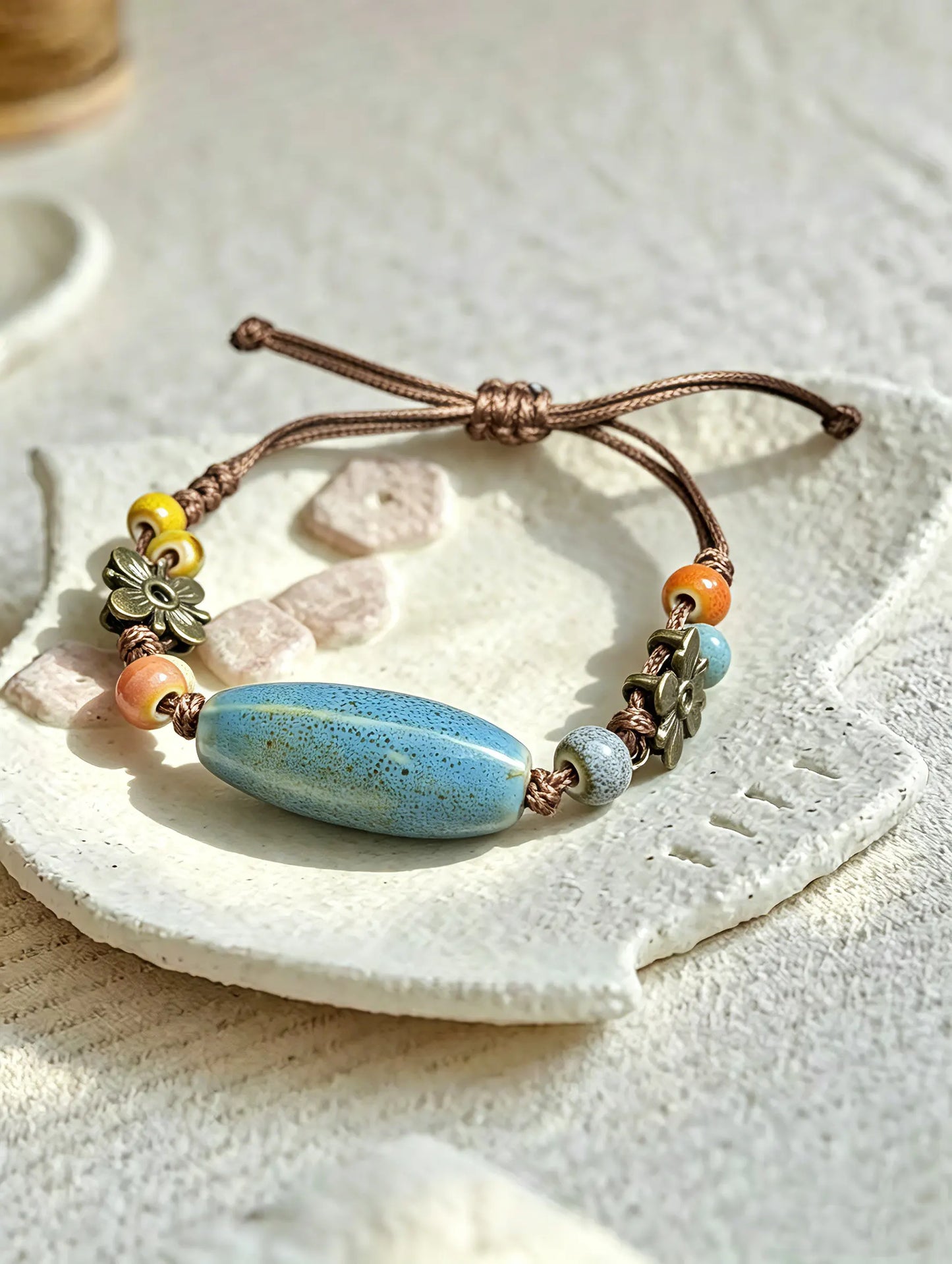 Ceramic bead bracelet