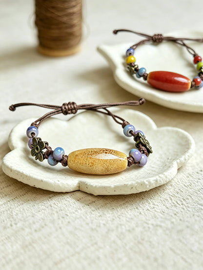 Ceramic bead bracelet
