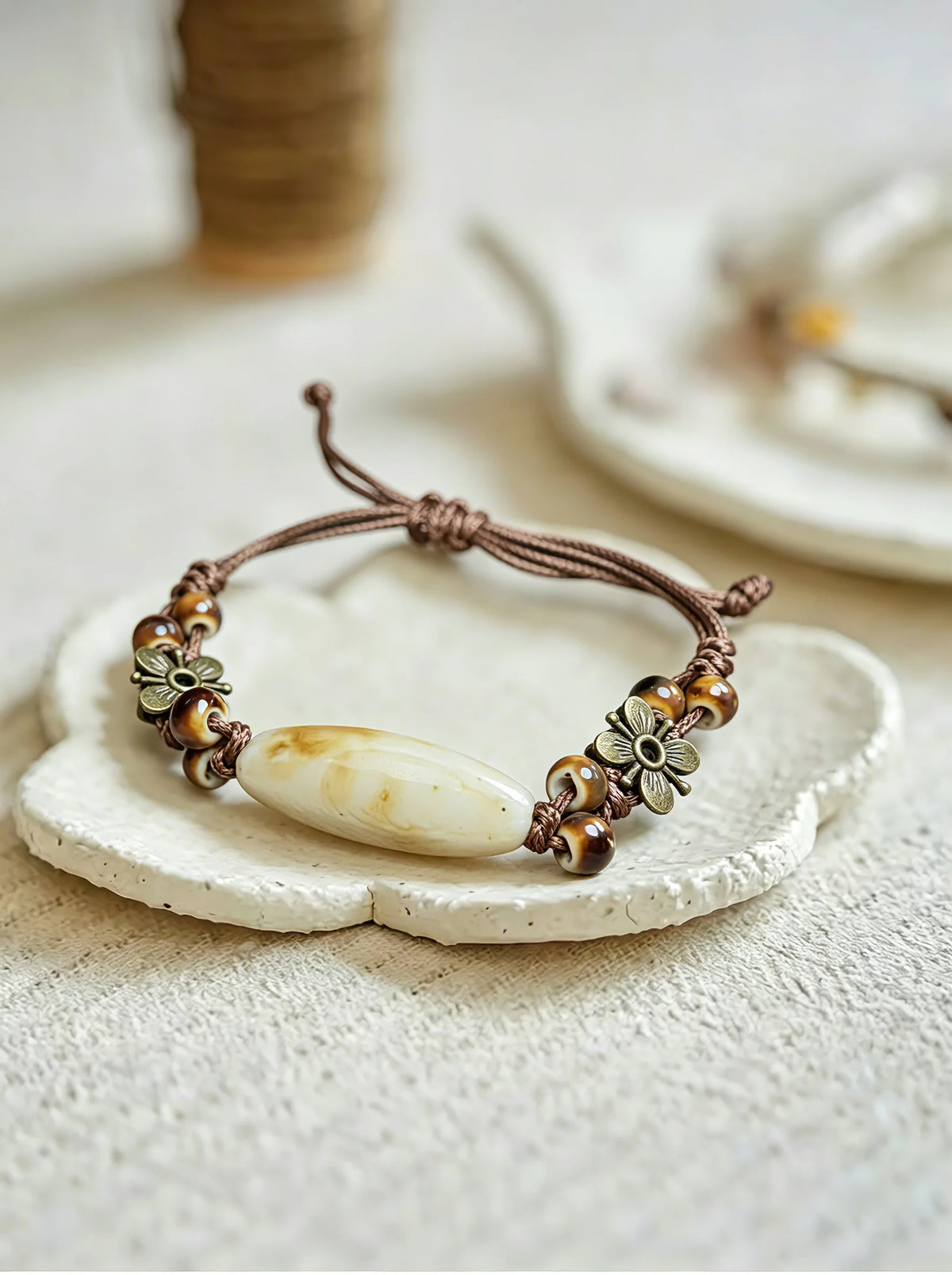 Ceramic bead bracelet