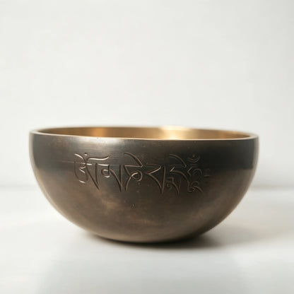 Kailash Black & Gold Dual-Tone Full Moon Singing Bowl