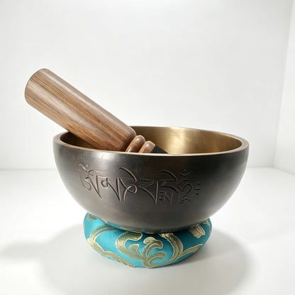 Kailash Black & Gold Dual-Tone Full Moon Singing Bowl