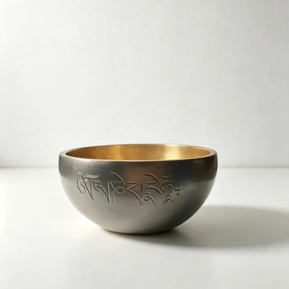 Kailash Black & Gold Dual-Tone Full Moon Singing Bowl