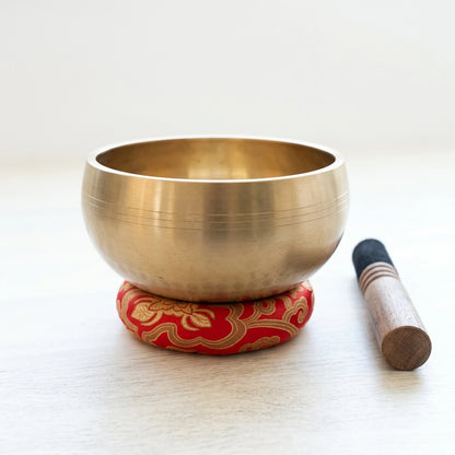Kailash Pure Raw Brass Singing Bowl - Natural Golden Finish