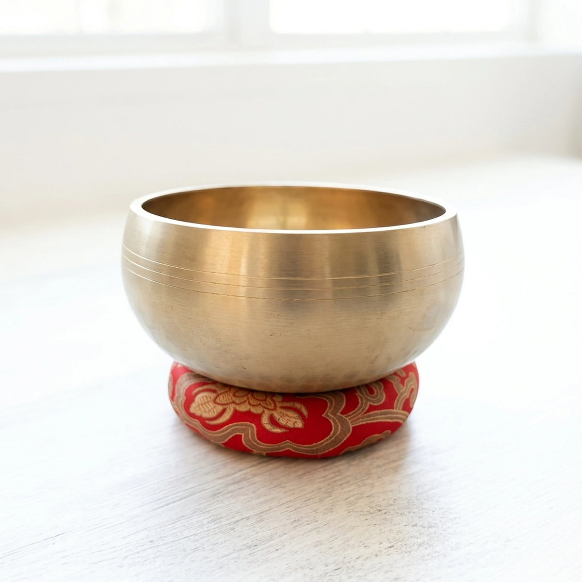 Kailash Pure Raw Brass Singing Bowl - Natural Golden Finish