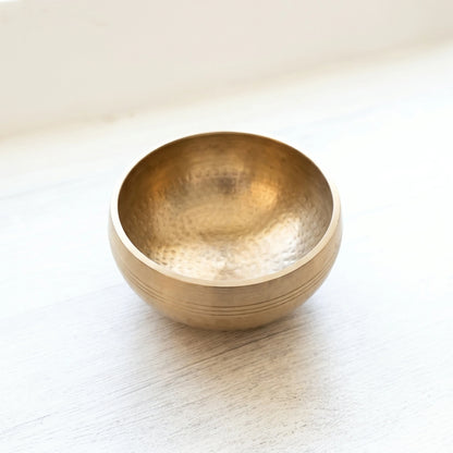 Kailash Pure Raw Brass Singing Bowl - Natural Golden Finish