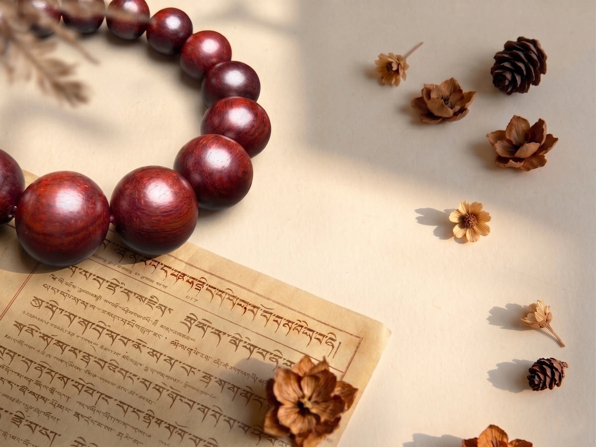 Tablet Beads — Small-leaf Red Sandalwood