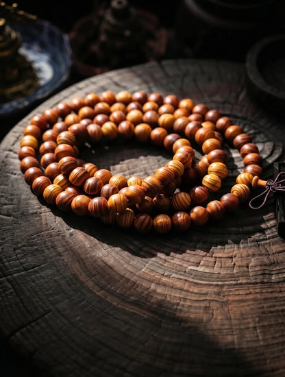 0.8cm Thuja wood necklace