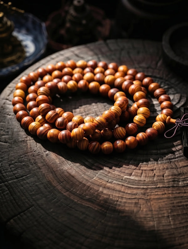 0.8cm Thuja wood necklace