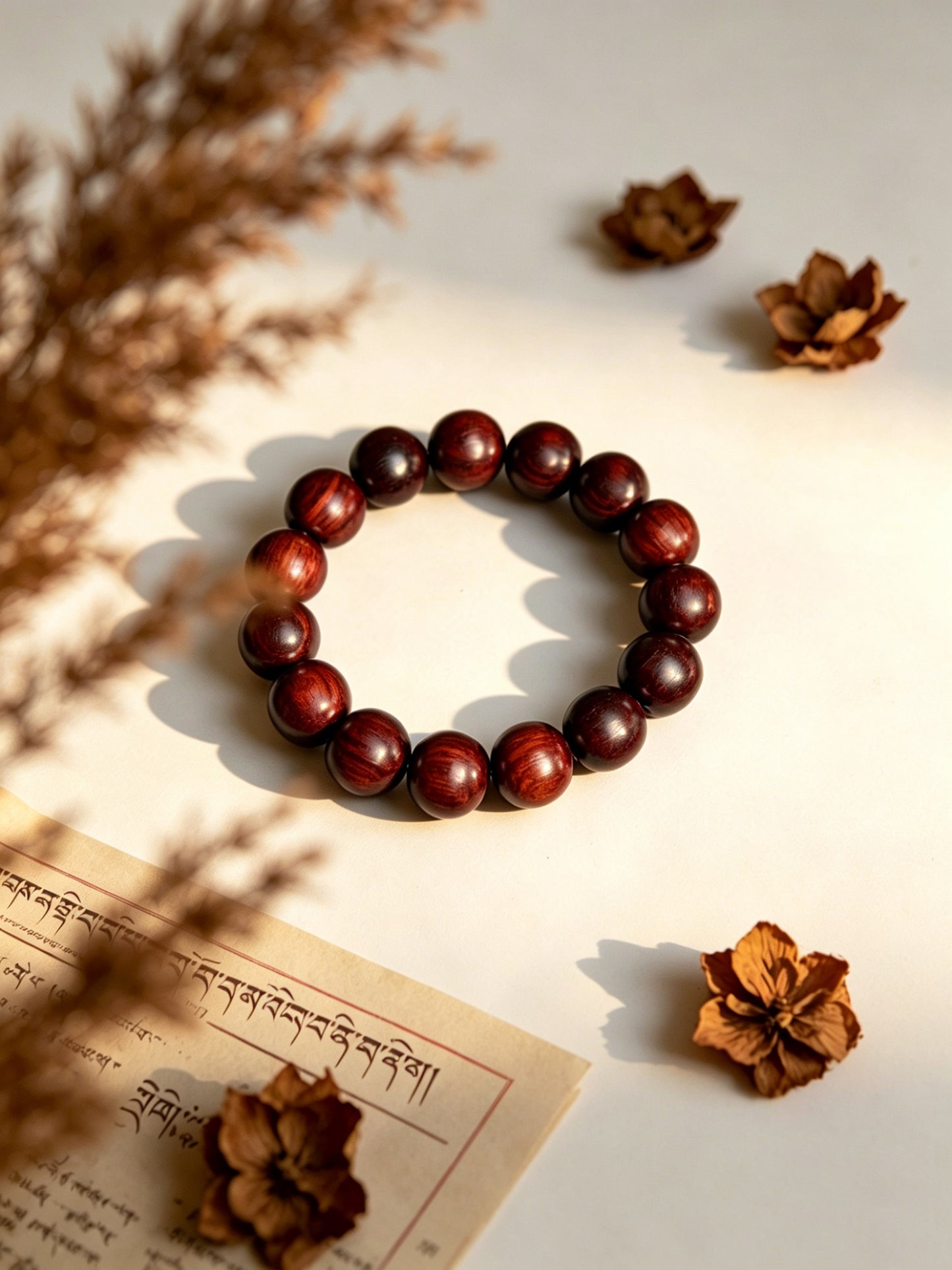 Tablet Beads — Small-leaf Red Sandalwood